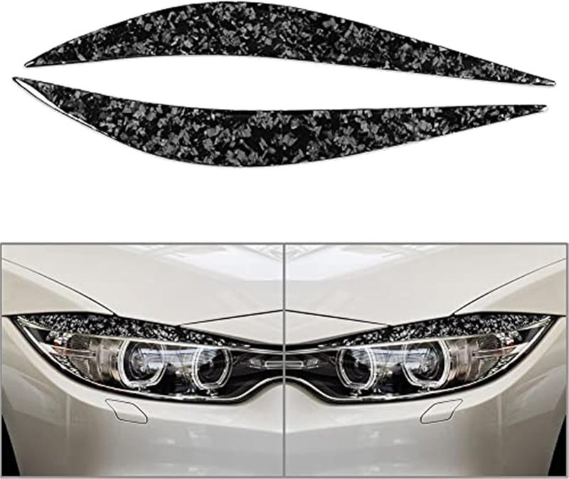 QASULER Carbon Fiber Headlight Eyelid Trim - Image 4