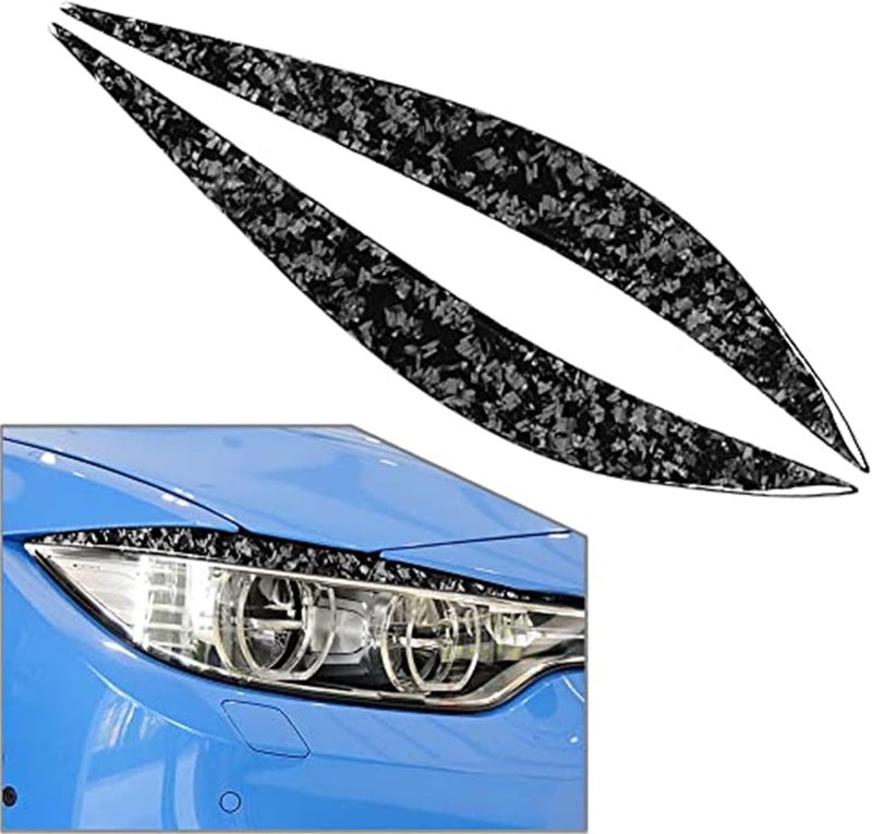 QASULER Carbon Fiber Headlight Eyelid Trim - Image 2