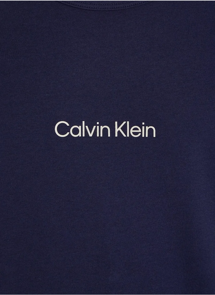 CALVIN KLEIN Men's Shorts Pyjama Set - Polyester/ Cotton, Blue
