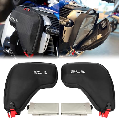 FWXEOZ NEW for R1300GS Motorcycle Radiator Cowl Bag Side Storage Bags Fits for BMW R 1300 GS Trophy Adventure 2024-2025 Motorcycle Accessories 4L Capacity Tool Package - Image 1