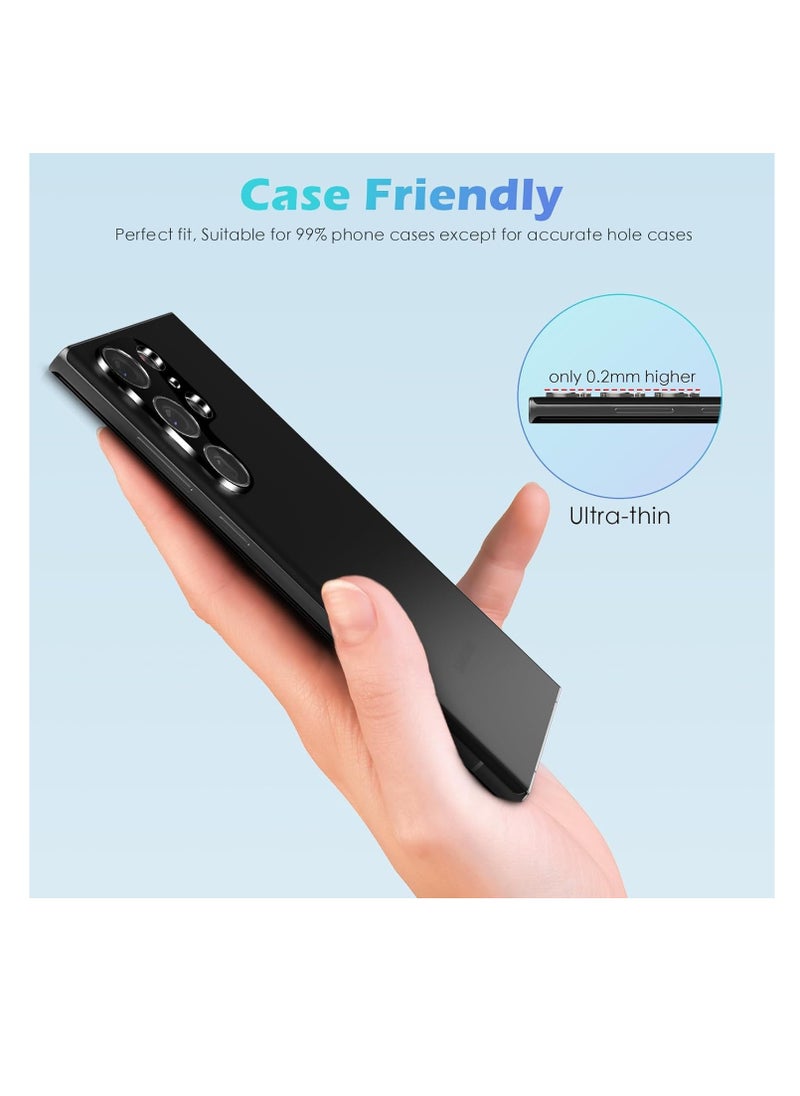 Samsung Galaxy S24 Ultra Camera Lens Protector Tempered Glass Screen Protector HD [Full Coverage][Anti-Scratch] Drop Protection Ultra Clear/Thin Lens Protector Case - Black