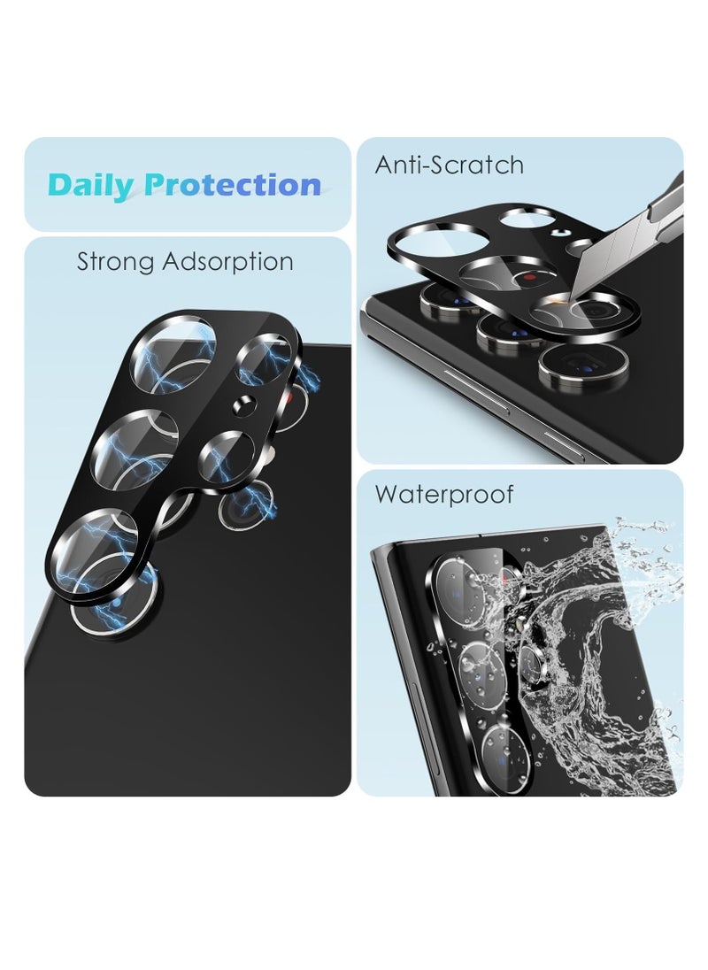 Samsung Galaxy S24 Ultra Camera Lens Protector Tempered Glass Screen Protector HD [Full Coverage][Anti-Scratch] Drop Protection Ultra Clear/Thin Lens Protector Case - Black