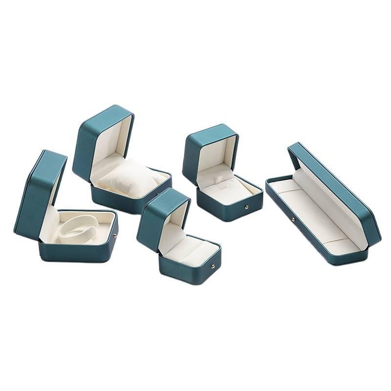 PU Leather Jewelry Organizer Lockable for Rings Necklaces and Bracelets EB017 EB09001 Dark Green Leather finish - Image 1