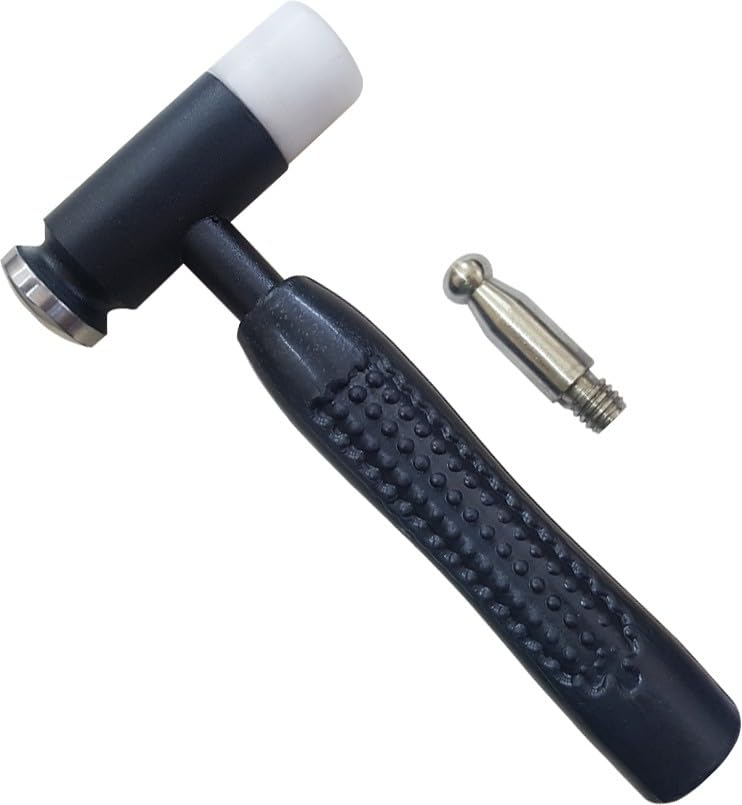 LUXURO Luxuro Jewellery Hammer 3In1 Interchangeable Dapping and Nylon Heads Speciality Hammer 0284 kg  - Image 2