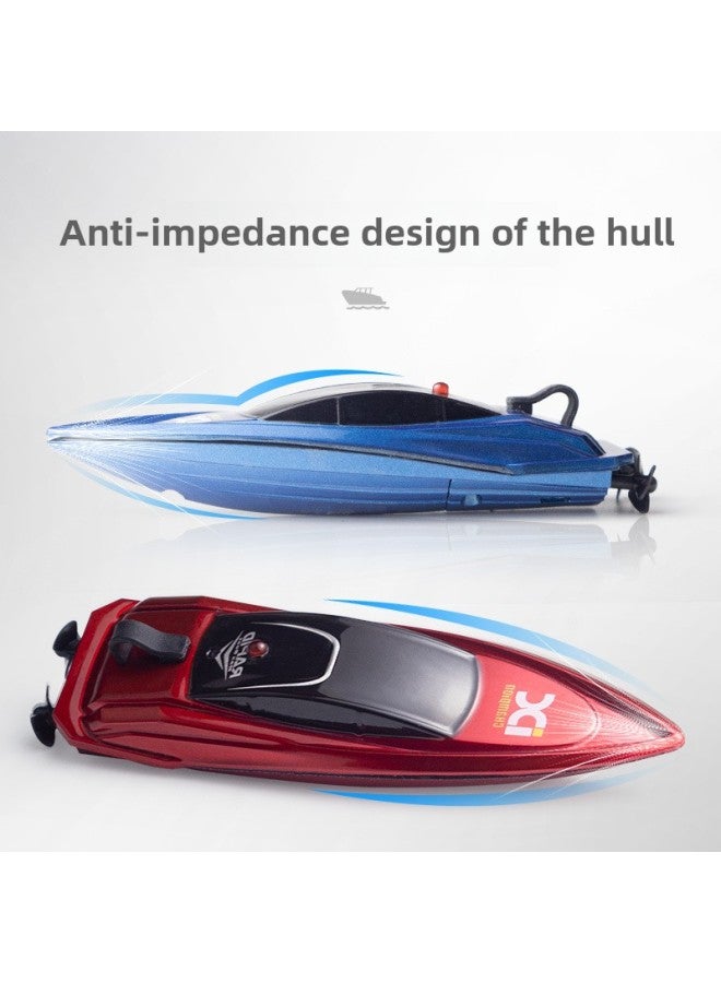 Mini Remote Control Boat Waterable Children's Toy High Speed Boat Electric Rechargeable Boys' Yacht Waterproof-Colour:❤Red Mini Rollin' Speedboat Rechargeable Version-Specification:❤Top Version: Air Cushion Pump + Data Cable + Remote Control 3 Aa Batteries + Charging Head  - Image 5