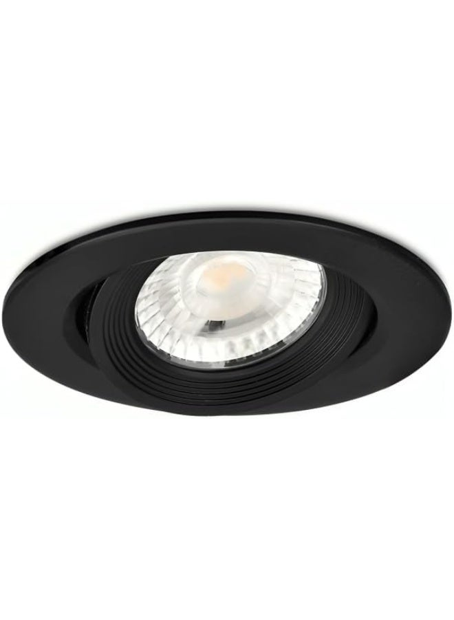 Melfi Adjustable Round Led Downlight 7W 240Vac -Black Ceiling Spotlight Ip40 Rated | For Indoor Home And Office Use (Warm White, Pack Of 1) - Image 4