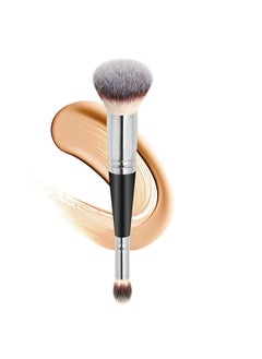 Makeup Brushes Dual-ended Foundation Brush Concealer Brush Perfect Any Look Premium Luxe Hair Rounded Taperd Flawless Brush Ideal for Liquid Cream Powder Blending Buffing Concealer