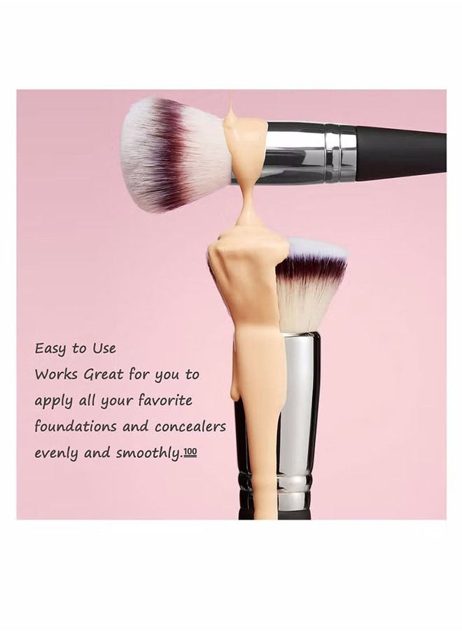Depend - Makeup Brushes Dual-ended Foundation Brush Concealer Brush Perfect Any Look Premium Luxe Hair Rounded Taperd Flawless Brush Ideal for Liquid Cream Powder Blending Buffing Concealer - Image 1