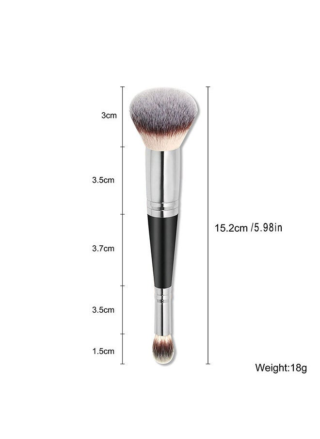 Depend - Makeup Brushes Dual-ended Foundation Brush Concealer Brush Perfect Any Look Premium Luxe Hair Rounded Taperd Flawless Brush Ideal for Liquid Cream Powder Blending Buffing Concealer - Image 1