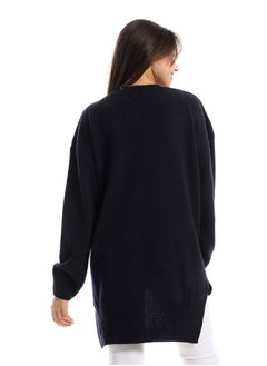 Andora High Low Round Cole Pullover - Navy Blue  - Image 3
