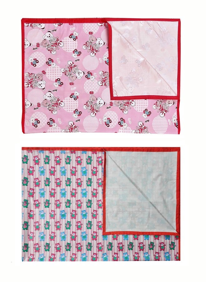 EcoSoft Plastic Sheet,PVC Sheet for Kids,Rubber Sheet for Babies,Bed Wetting Protector(90 x 135 cm) (Pink Bear & Pink Tedy) - Image 4
