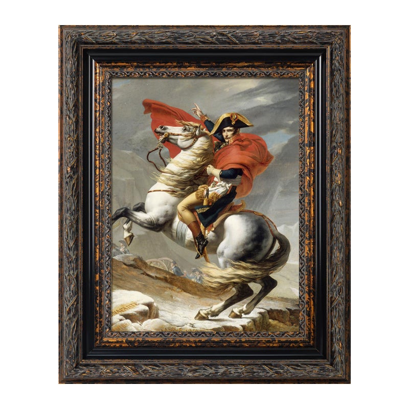 FOLKOR Classical DIY Wood Plein Air Frame for 18x24 Handmade Paintings, 3.2â€ Wide Antique Black Gold Embossed Art Frame for Artists Exhibition Gallery Show Memorial Portrait, No Glass Cover & Back - Image 1