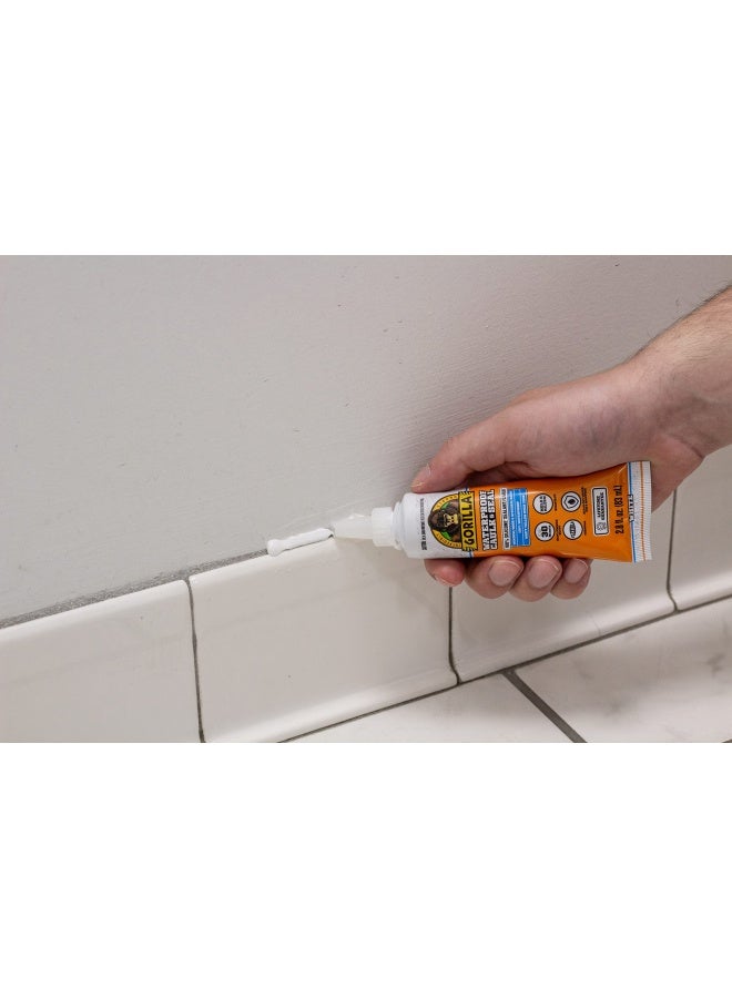 Gorilla Waterproof Caulk & Seal Silicone Sealant, 2.8oz Squeeze Tube (Pack of 1) - White Caulking Sealant for Kitchen, Window, Bath, Marine, Door and More - Image 4