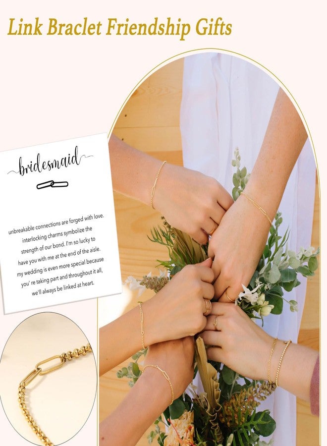 AULSIEY Bridesmaid Proposal Gifts Set of 4, Bridesmaid Bracelet Maid of Honor Bracelet Gift for Best Friend Bestie Sister on Wedding Bridal Shower Party -4 Pcs - Image 3