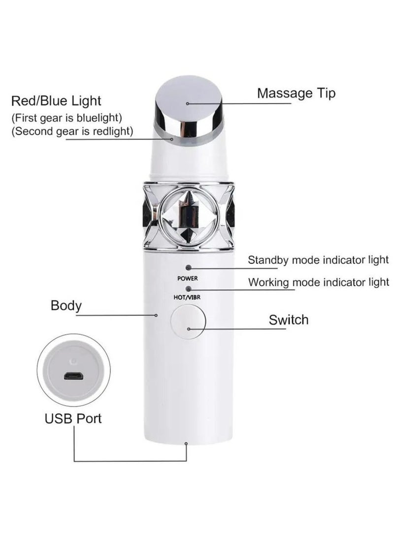Prime by javaudan Facial Massage Pen Dark Circle Removal Vibration Wand Heat Import Instrument Lip Beauty Anti Sonic Stick Eye Massager  - Image 2