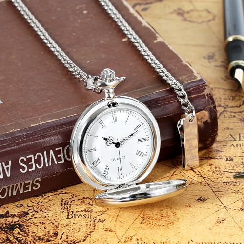 TREEWETO Mens Engraved Pocket Watch Gifts for Brother, Unique Birthday Gift Ideas for Man, Graduation Gifts for Him, Present for Men - Image 4
