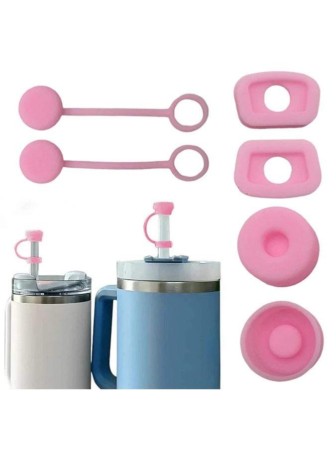 3 Set Silicone Spill Proof Stopper Compatible with Stanley Cup 1.0 40oz/ 30oz(Pink)  - Image 1