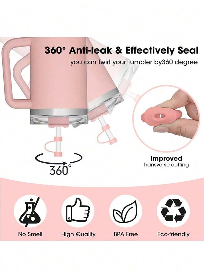 3 Set Silicone Spill Proof Stopper Compatible with Stanley Cup 1.0 40oz/ 30oz(Pink)  - Image 4