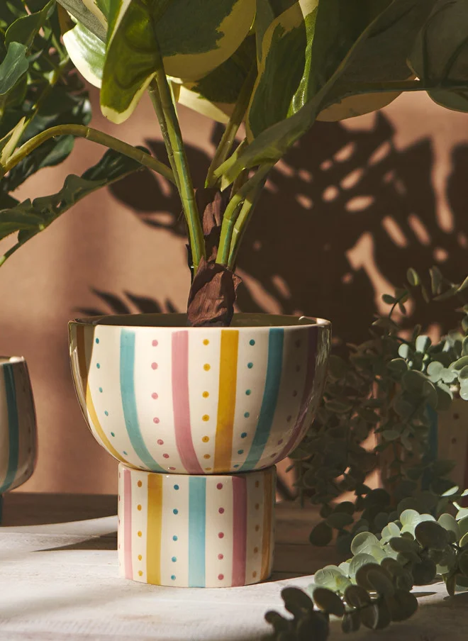 تشومباك Dot & Stripes Essentials (Large) – 2 piece Planter Set