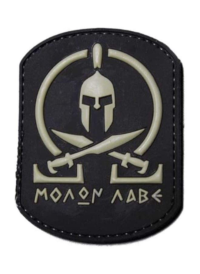 NIBEMINENT Molon Labe Embroidered Patch Black/White