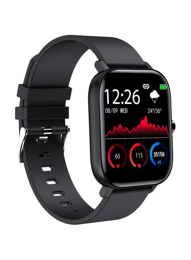 SENBONO Heart Rate And Blood Pressure Monitor Smart Watch Black - Image 1