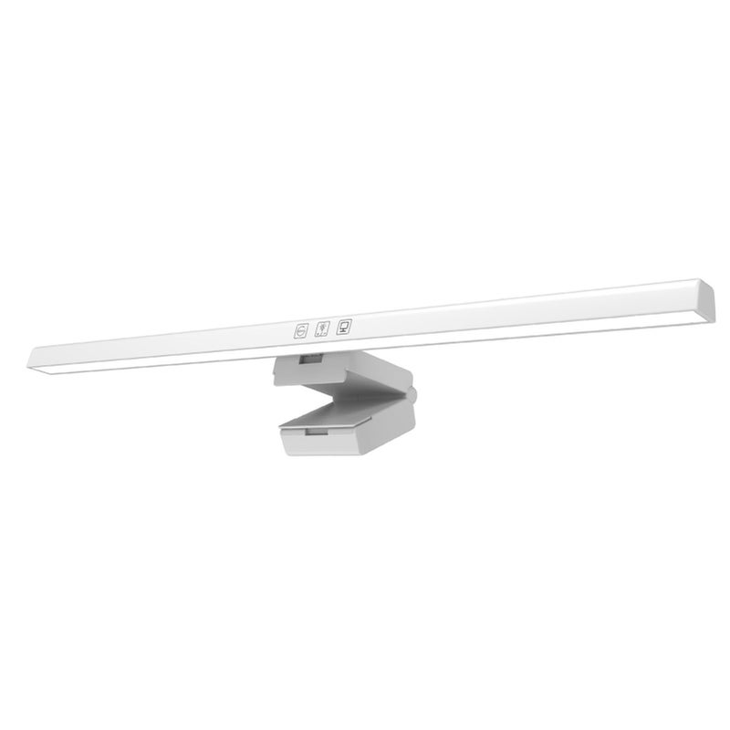 Computer Monitor Light Bar Reduce Eye Fatigue Touch Control LED Computer Monitor Lamp 60min Timing White - Image 1