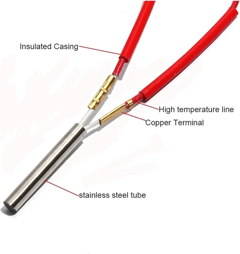Cartridge Heater 220V 100W 6x60mm Tubular Heat Rod Single Heating Element - Image 3