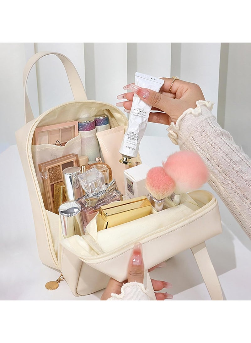 general Large Opening Cosmetic Bag Travel Makeup Capacity Convenient Metal Zipper Portable Organizer for Women Accessories Quick - Image 4