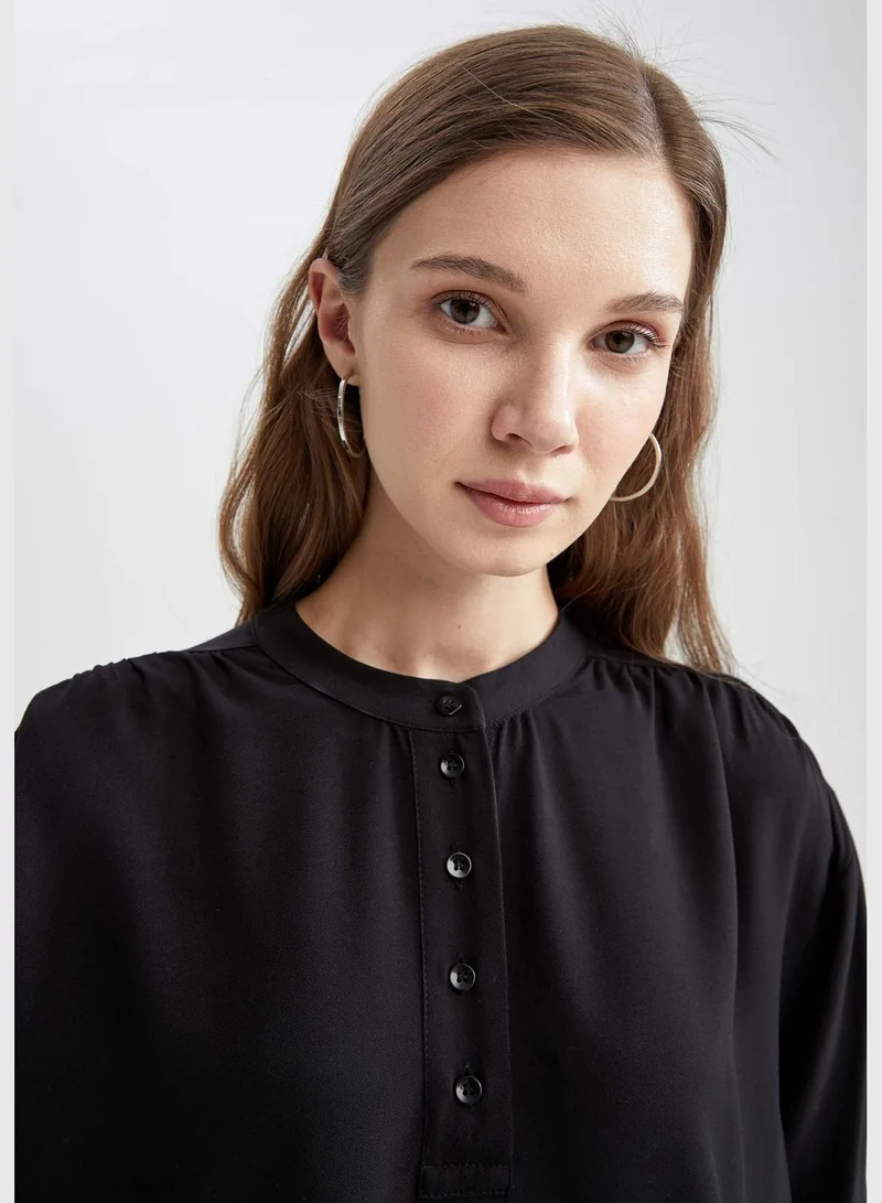 DeFacto Relax Fit Long Sleeve Viscose Shirt Tunic