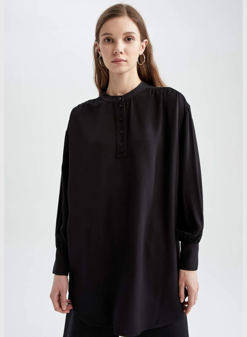 DeFacto Relax Fit Long Sleeve Viscose Shirt Tunic