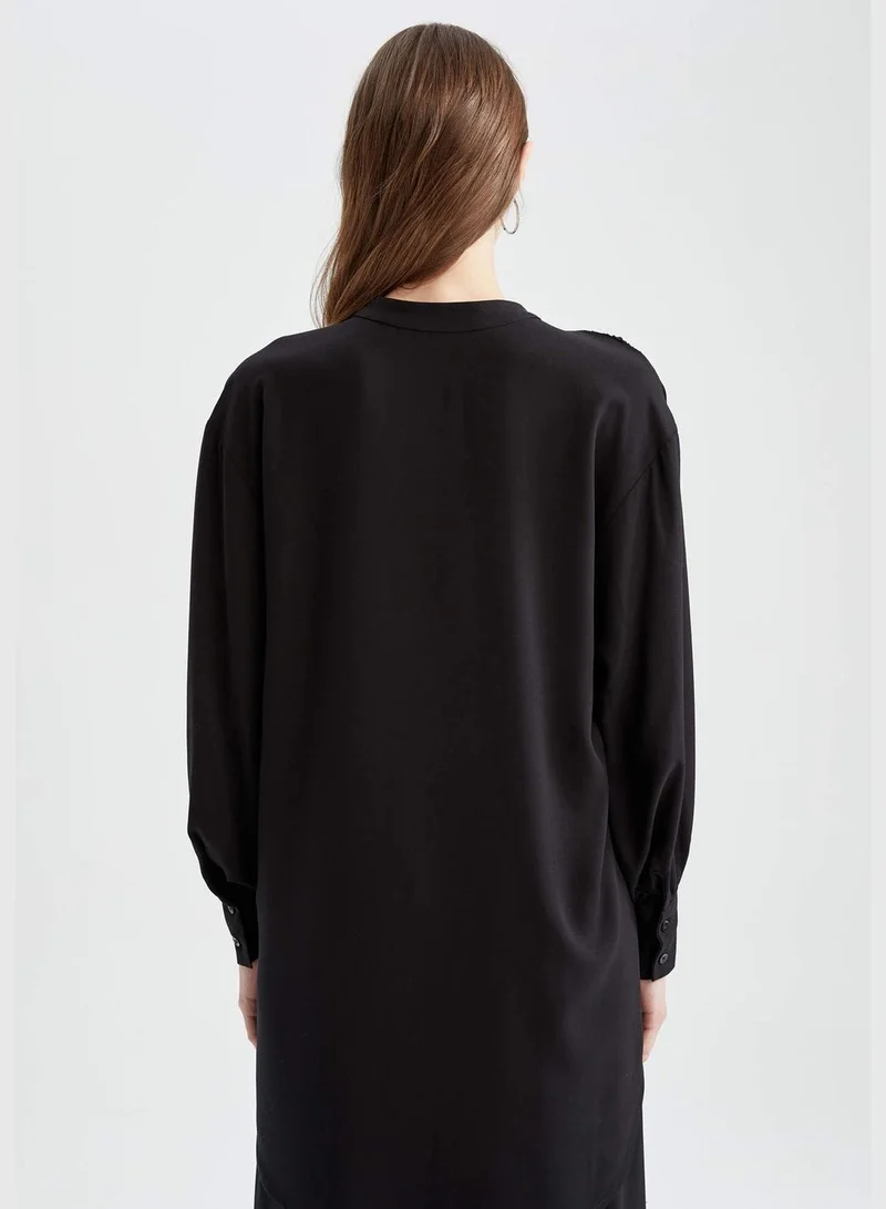 DeFacto Relax Fit Long Sleeve Viscose Shirt Tunic