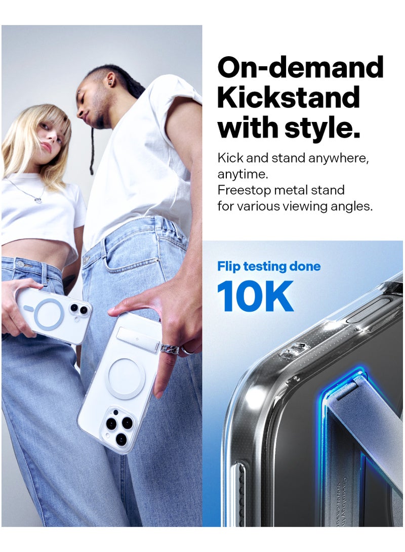 Caseology Capella Mag Kickstand iPhone 16 PRO MagSafe Case Cover (2024) - Clear Gray - Image 4