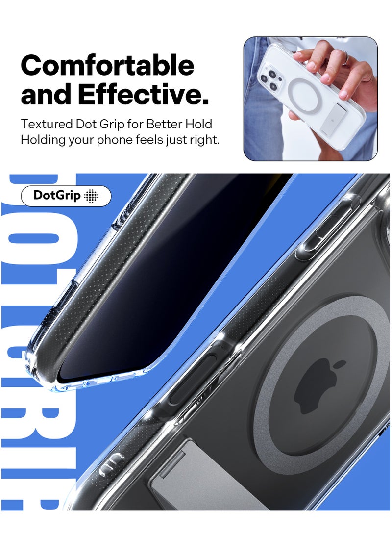 Caseology Capella Mag Kickstand iPhone 16 PRO MagSafe Case Cover (2024) - Clear Gray - Image 5