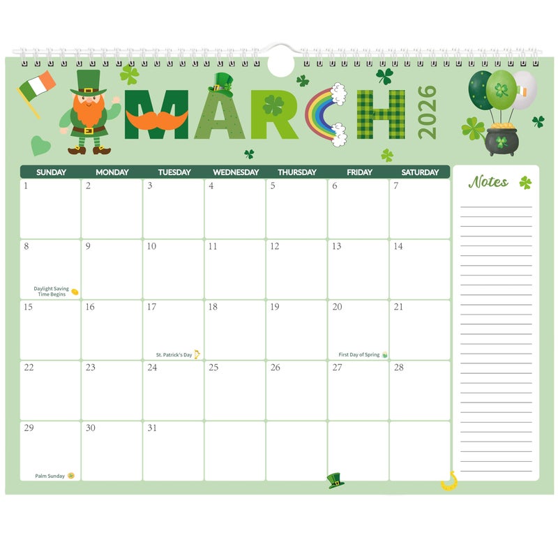Chambom 2026 Calendar - 18-Month Wall Calendar 2026-2027 from Jan. 2026 - Jun. 2027, 2026 Wall Calendar, 11.5" x 14.5", Calendars with Unruled Blocks, Holidays, Thick Paper for Organizing & Planning - Image 1