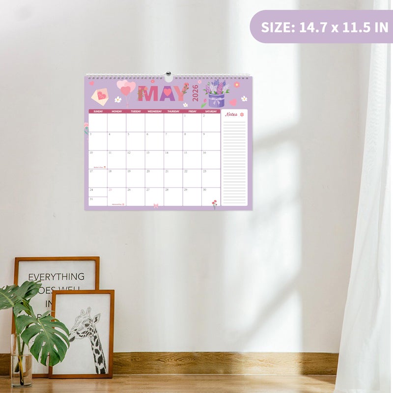 Chambom 2026 Calendar - 18-Month Wall Calendar 2026-2027 from Jan. 2026 - Jun. 2027, 2026 Wall Calendar, 11.5" x 14.5", Calendars with Unruled Blocks, Holidays, Thick Paper for Organizing & Planning - Image 5