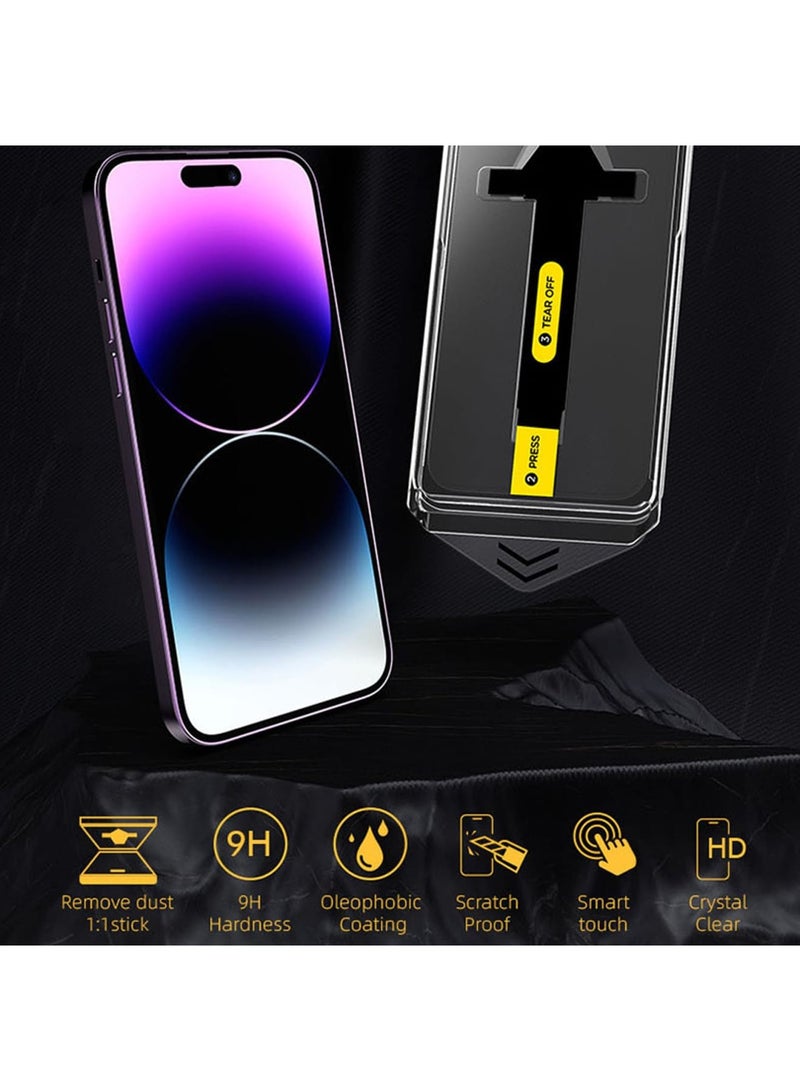 Blimbe Privacy Screen Protector for 16 Pro - HD Clarity, Automatic Dust Removal, Waterproof Speaker Cover, Easy Installation, Premium Tempered Glass (HD Model) - Image 2