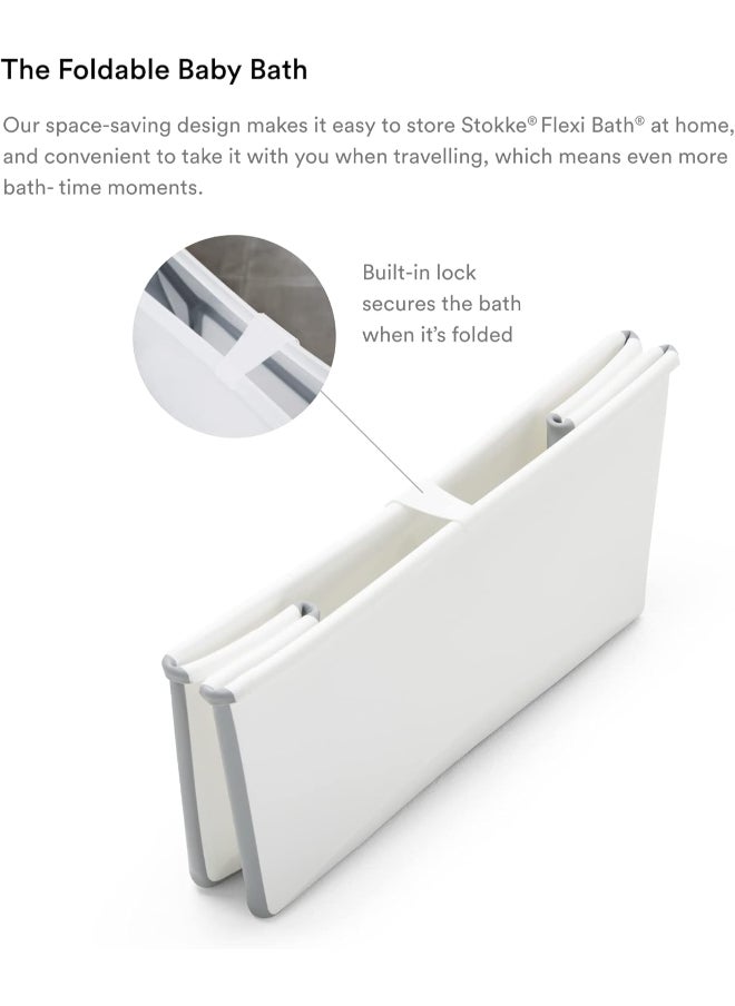 STOKKE - Flexi Bath Bundle Foldable Baby Bath + Newborn Supportdurable And Easy To Store Convenient To Use At Home Or When Travelling Best For Newborns And Babies Up To 48 Months - White - Image 1