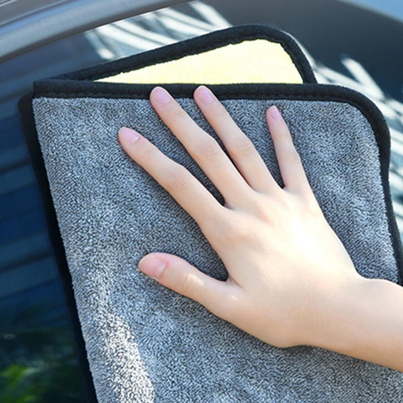 4pcs Coral Fleece Car Washing Cloths 30x40cm Dual-Color Microfiber Auto Wash Cloths Highly Absorbent Vehicle Drying Towels for Seasons Random Color - Image 5