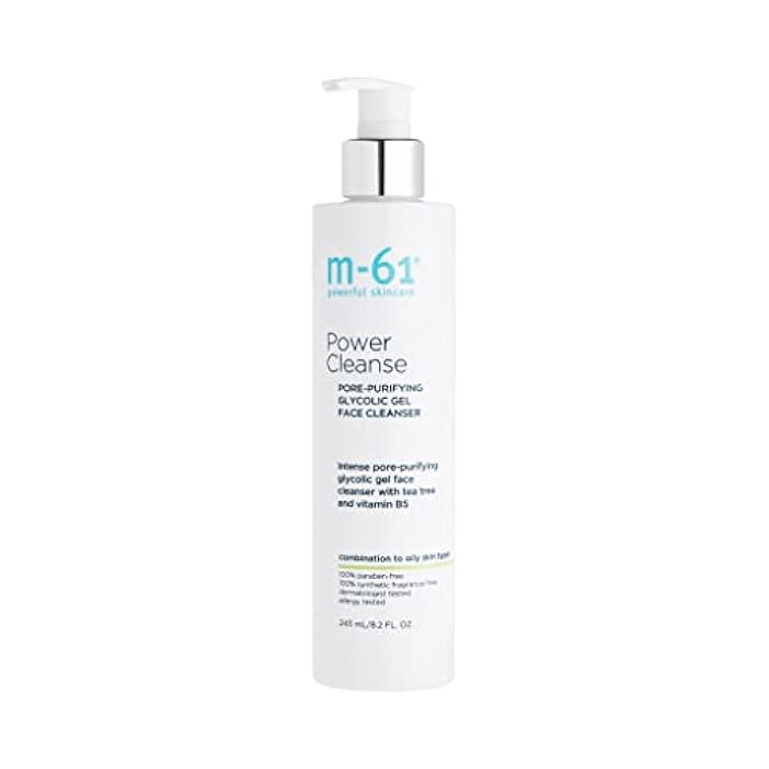 m-61 Power Cleanse | Pore-Purifying Glycolic Cleanser with Tea Tree And Vitamin B5. For Combination to Oily Skin. Dermatologist and Allergy Tested, 8.4 Fl Oz - Image 3