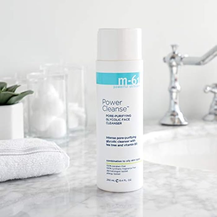 m-61 Power Cleanse | Pore-Purifying Glycolic Cleanser with Tea Tree And Vitamin B5. For Combination to Oily Skin. Dermatologist and Allergy Tested, 8.4 Fl Oz - Image 5