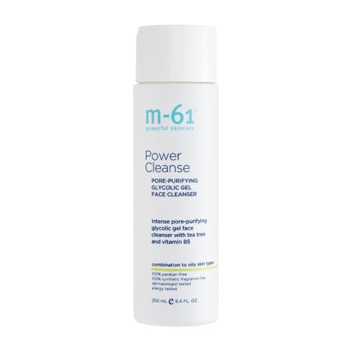 m-61 Power Cleanse | Pore-Purifying Glycolic Cleanser with Tea Tree And Vitamin B5. For Combination to Oily Skin. Dermatologist and Allergy Tested, 8.4 Fl Oz - Image 1