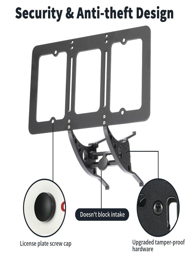 TesFram Tesla Model 3 Highland (2024-2025) Lockable Front License Plate Holder, Height-Adjustable & No Drilling License Plate Bracket with Anti-Theft Features - Image 2