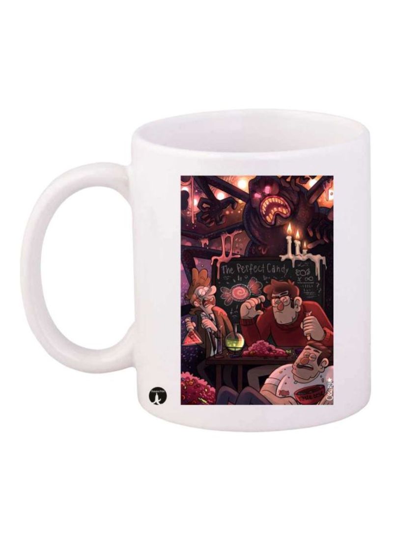 Gravity Falls Printed Mug Pink/Black/Beige Standard Size