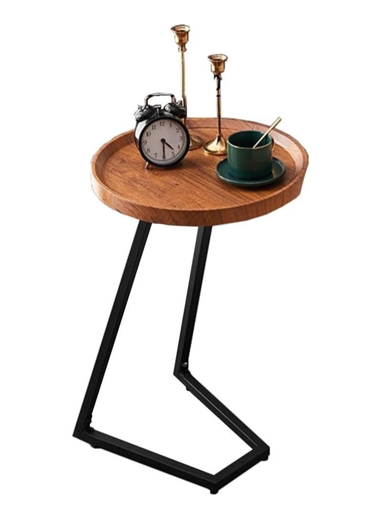 DubaiGallery Side Table Small Bedside Table Mini Skinny Bedside Table End Table, Space Saving Height 27.6 inches (70 cm) C-Shaped Coffee Table, Side Sofa Snack Table for Sofa Reclining Furniture - Image 1