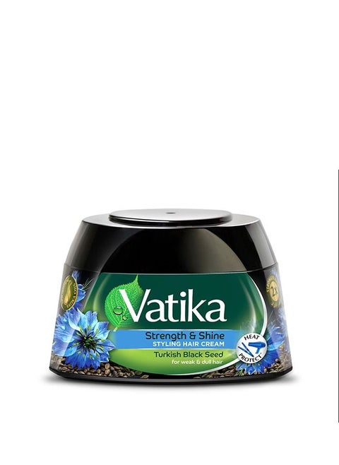 Vatika Turkish Black Seed Styling Hair Cream | Nourishing Vatika Oils | Strength, Shine & Heat Protect | For Weak & Dull Hair - 140 ml