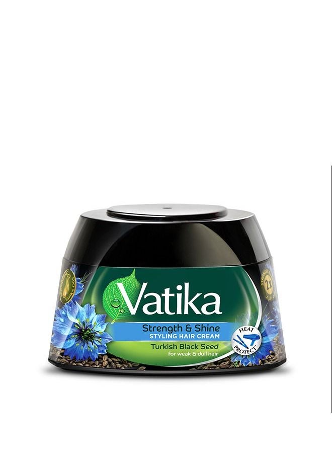 Vatika Naturals - Vatika Turkish Black Seed Styling Hair Cream | Nourishing Vatika Oils | Strength, Shine & Heat Protect | For Weak & Dull Hair - 140 ml - Image 1