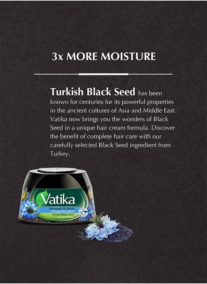 Vatika Naturals - Vatika Turkish Black Seed Styling Hair Cream | Nourishing Vatika Oils | Strength, Shine & Heat Protect | For Weak & Dull Hair - 140 ml - Image 1