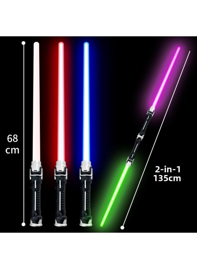 Generic - Laser Sword Retractable Lightsaber Two-in-one Seven-color Flash Stick Stall Export Special Logo-Color:12-7 Batteries (2 Can Fit) - Image 1