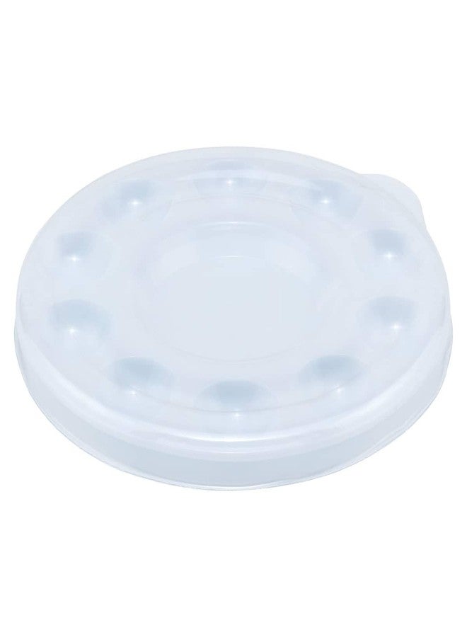 Creative Mark 10-Well Round Plastic Paint Palette with Lid - Pack of 12, Durable, Reusable, Solvent-Resistant, with Oversized Paint Wells for Students, Artists, Teachers - 7.4ml (0.25oz) per Well - Image 5