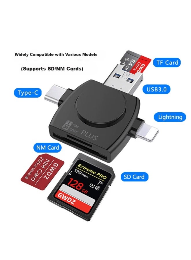 Linkstone Usb3.0 High-speed Multi-in Card Reader, Huawei Nm Card Reader Tf/sd/nm Card, Multifunctional Type-c Compatible With Apple And Huawei Computers, Memory Cards And Cameras - Image 4